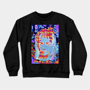 tattooed face of flowers by LowEndGraphics Crewneck Sweatshirt